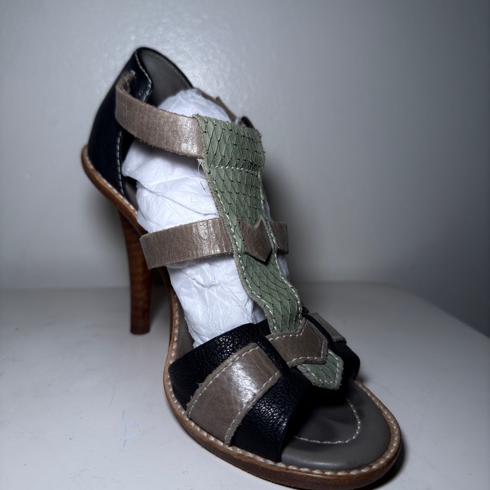 Stiletto Heels Sandals - leather